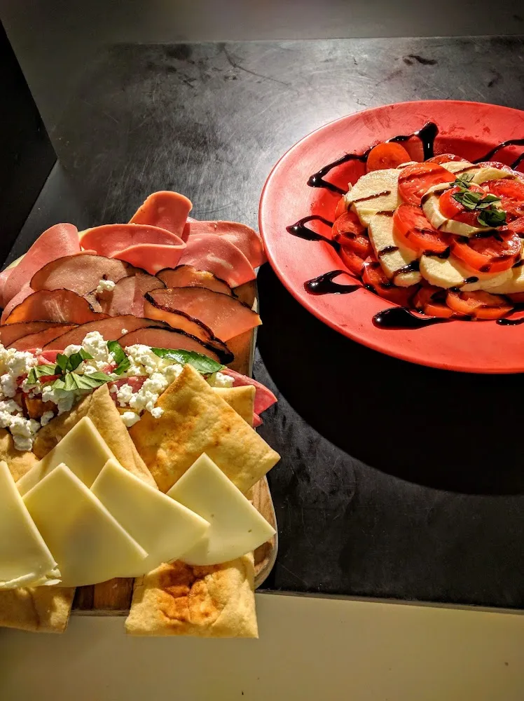 Italian Meat Plate with Tomato Bruschetta